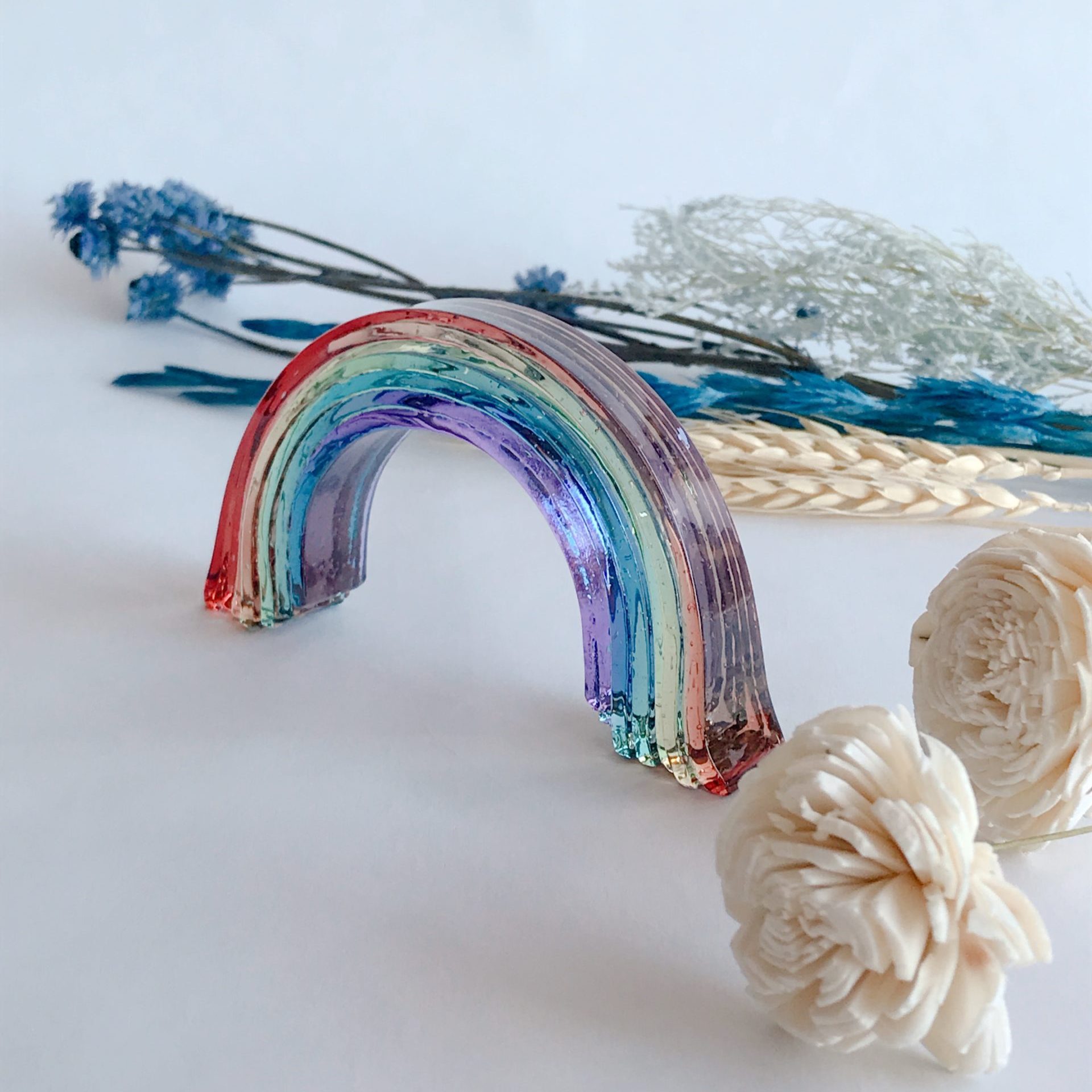 虹色に輝く癒しと希望 - ガラスアートイロタス